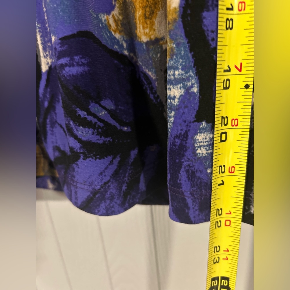 Worthington Women’s Purple/Yellow/Black Top Size PM - Picture 10 of 13